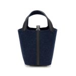 Hermès Bleu Nuit Feutre Wool and Black Swift Picotin Lock 18 PM Palladium Hardware - Image 4